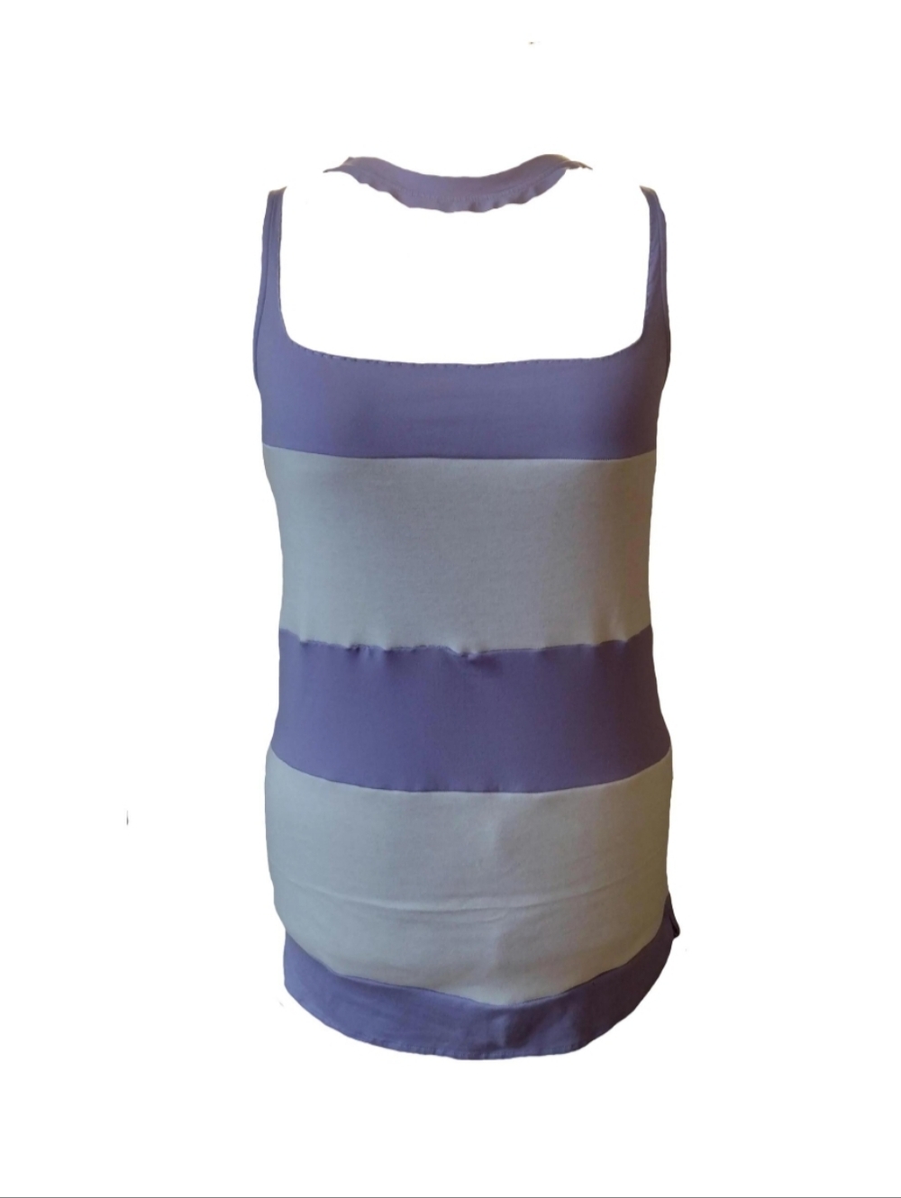 Designer Upcycled Open Ruffle Neckline Stripe Knit Dress Women's Plus Size 2X 18